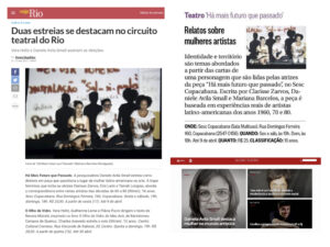 Veja online + O Globo + Globo Teatro