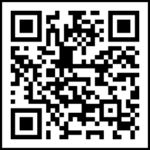 Um código QR preto e branco exibido em um fundo branco com uma borda preta. O código consiste em pixels quadrados dispostos em um padrão usado para digitalização com um dispositivo móvel ou leitor de código QR.
